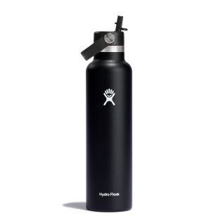 Hydro Flask 21 oz Water Bottle Stainless Steel, Vacuum Insulated with  Standard Mouth - Black