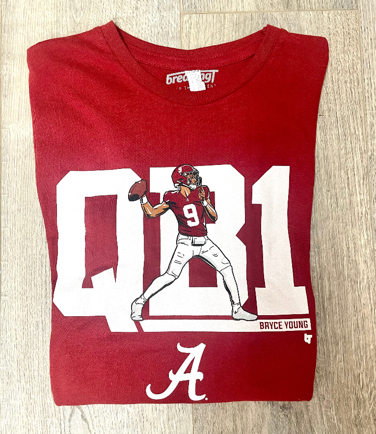 BreakingT Alabama Crimson Tide Bryce Young #9 Crimson Football T