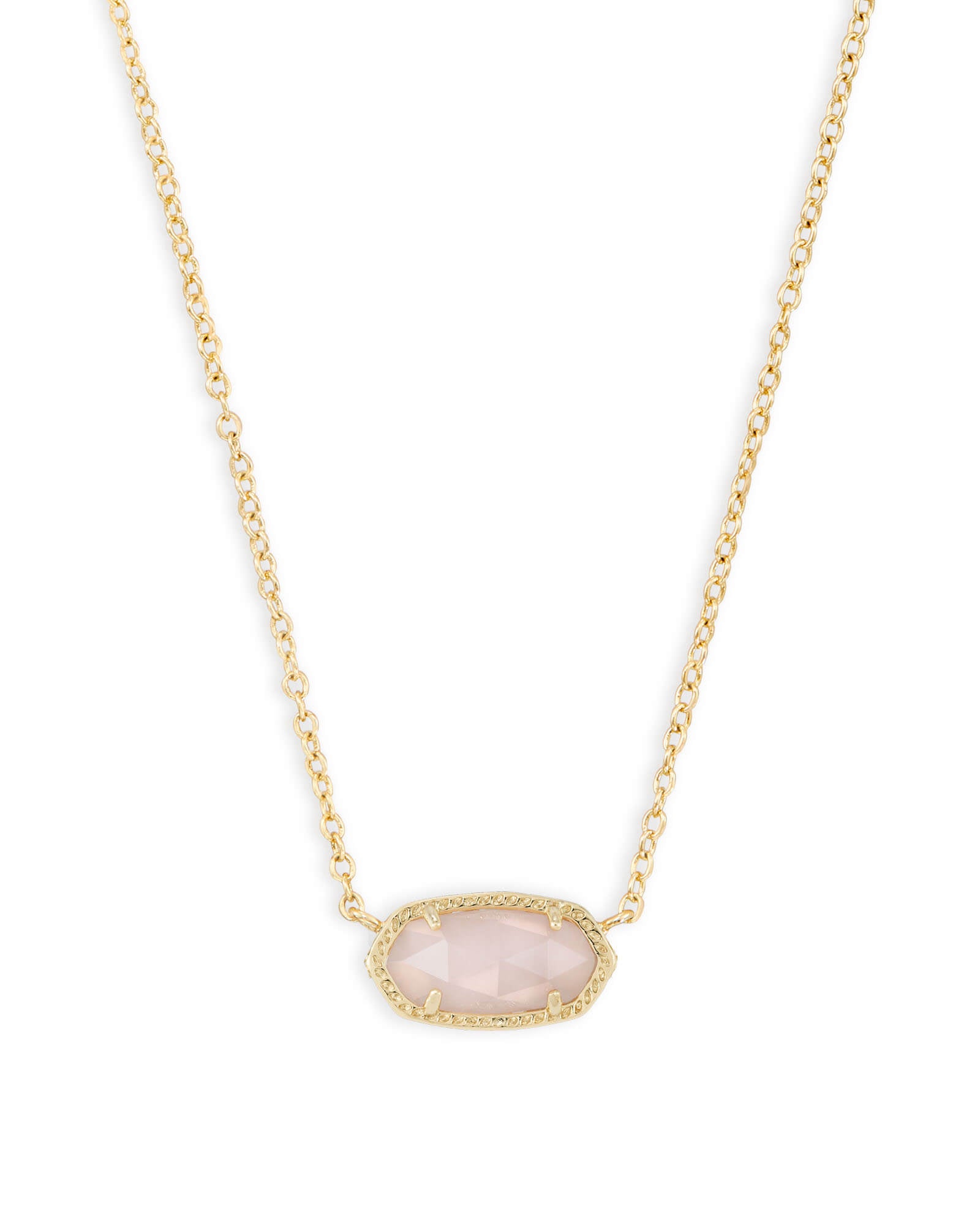 Elisa Rose Gold Pendant Necklace in Rose Gold Drusy