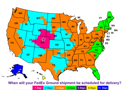 fedex home delivery estimate map