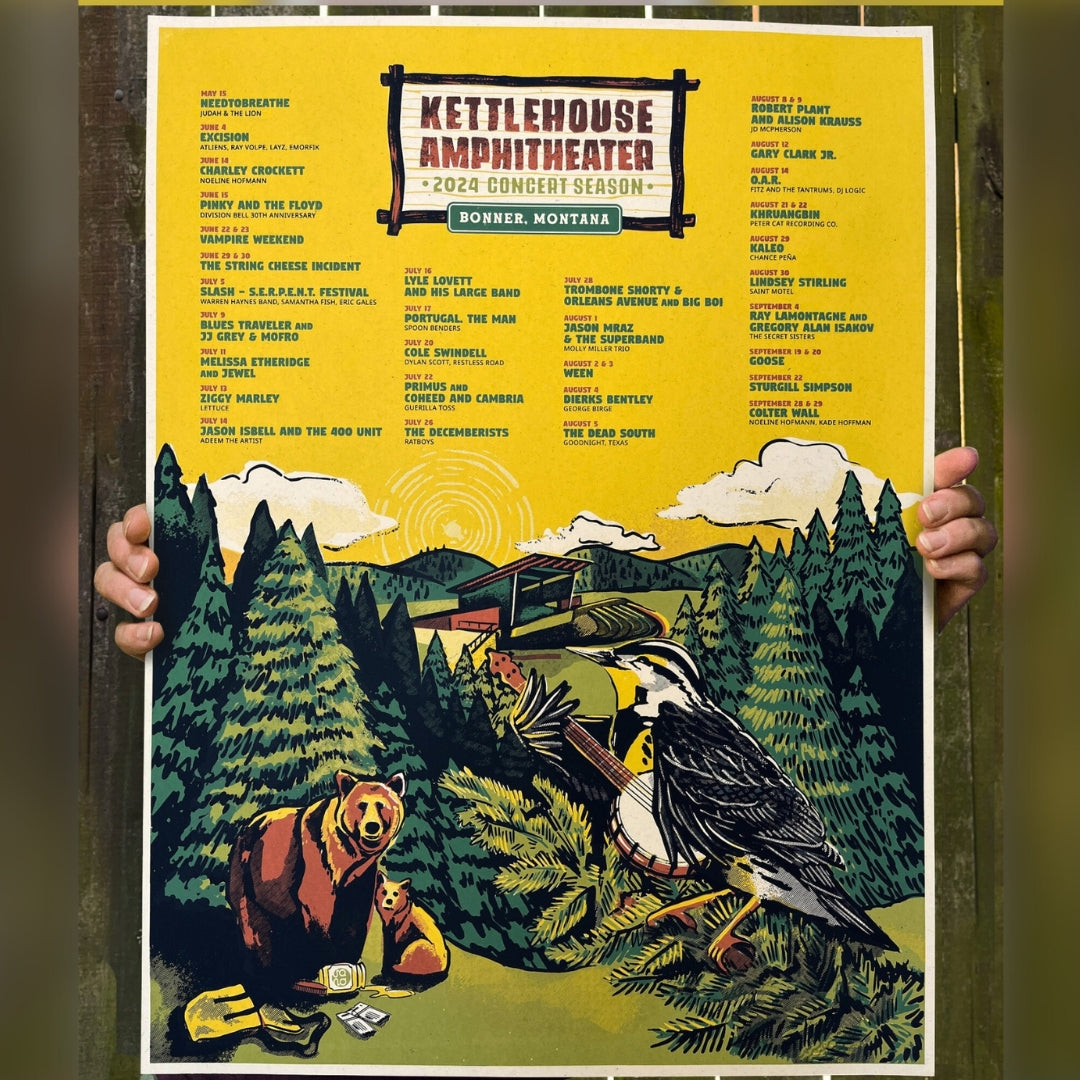 2024 KettleHouse Amphitheater, Screenprint (18x24)