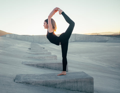 Woman stretching