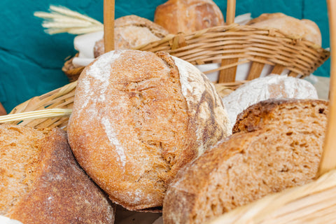 Pile of bread in basket