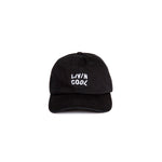 LIVINCOOL BLACK CAP WAVY LOGO