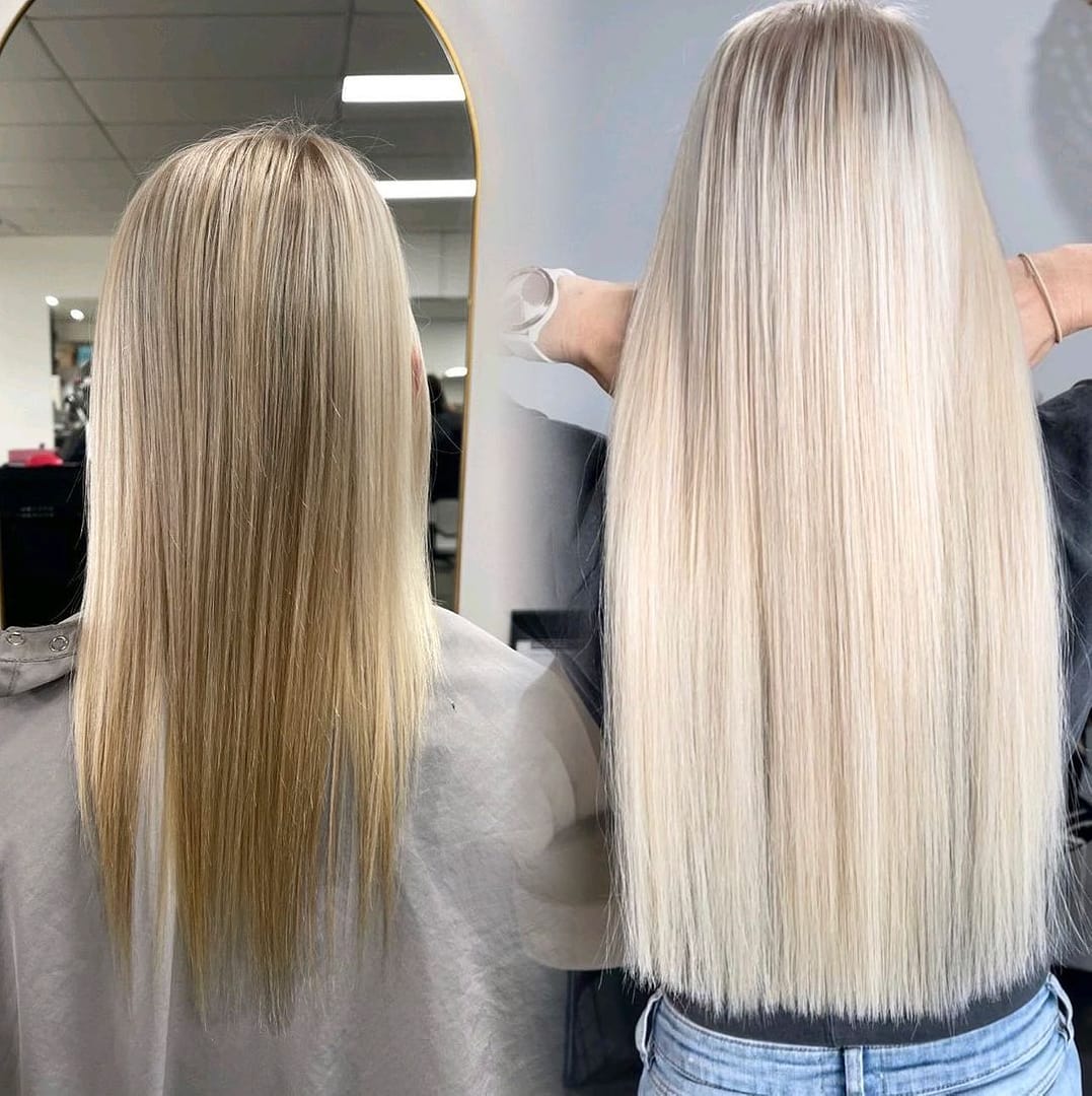 Blonde hair extensions 03, Jadore hair Supplies, back view