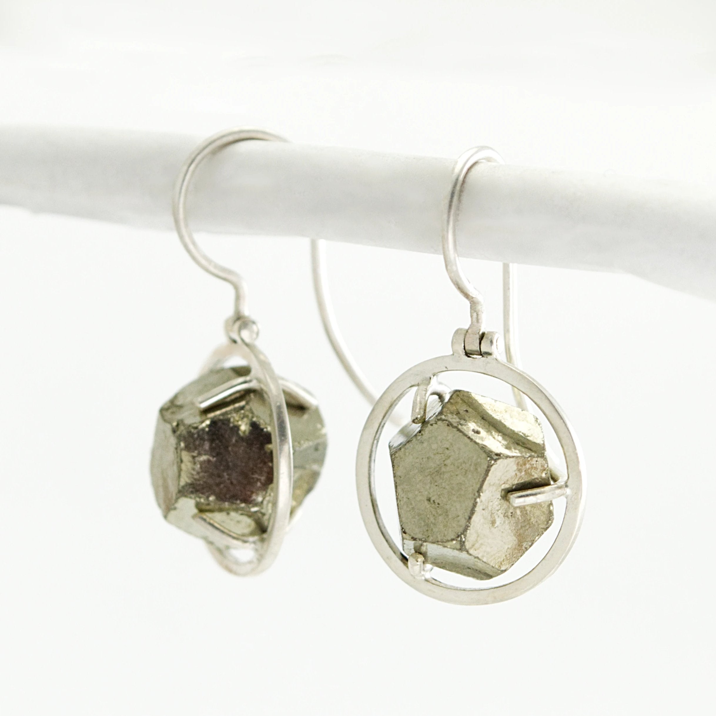 Pyrite Crystal Earrings