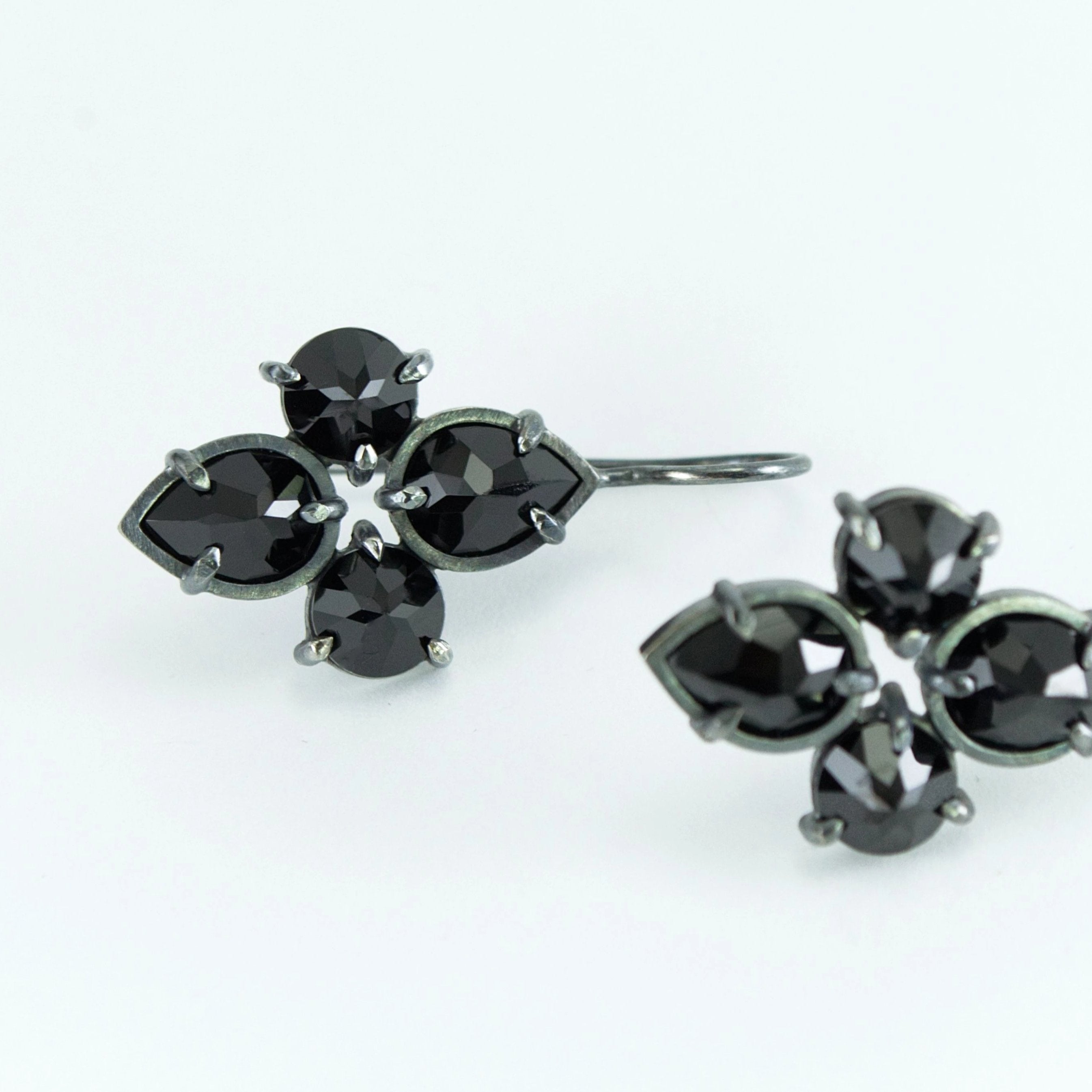 Black Orchid Earrings