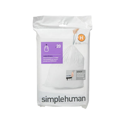 Simplehuman Code H Bin Liners - pack of 20 pcs - 30 to 35 L