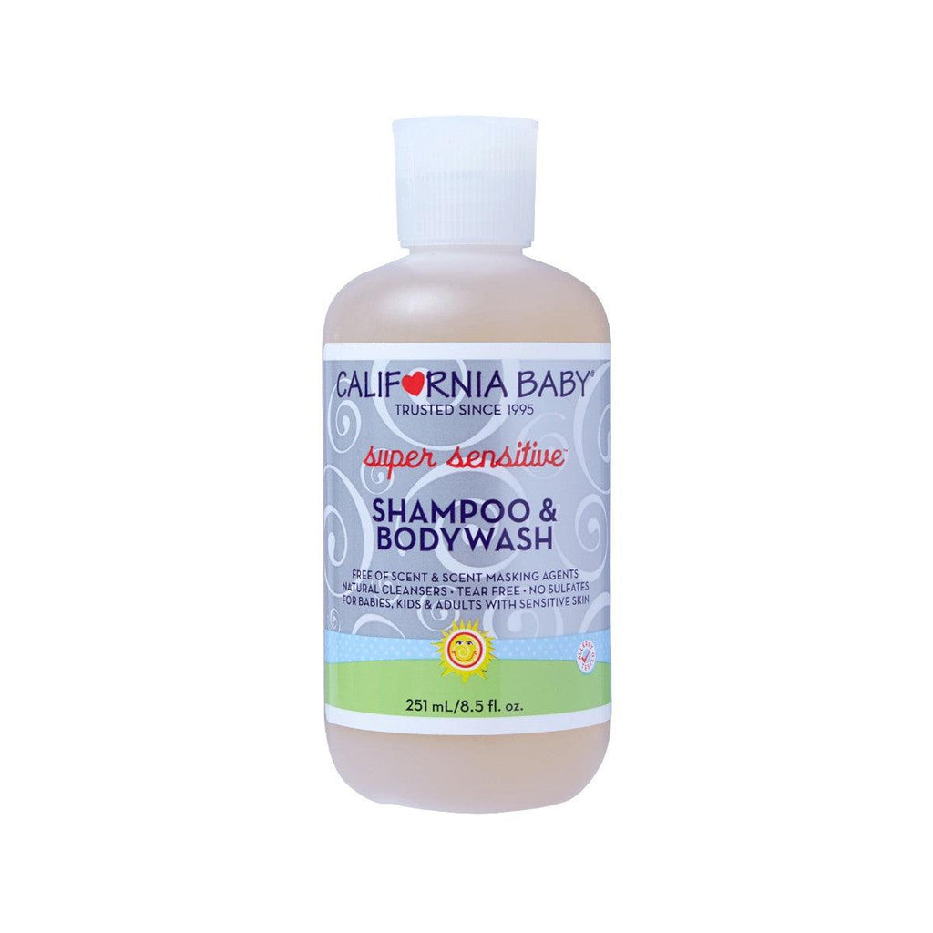 california baby super sensitive shampoo and body wash