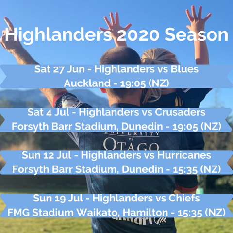 Highlanders 2020 Schedule