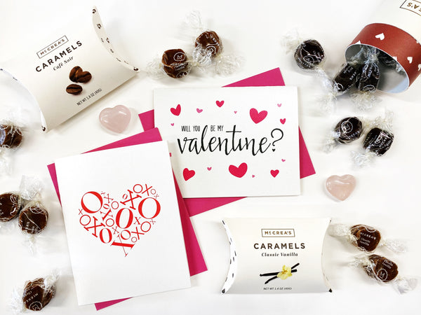 valentines day cards and gifts, caramels 