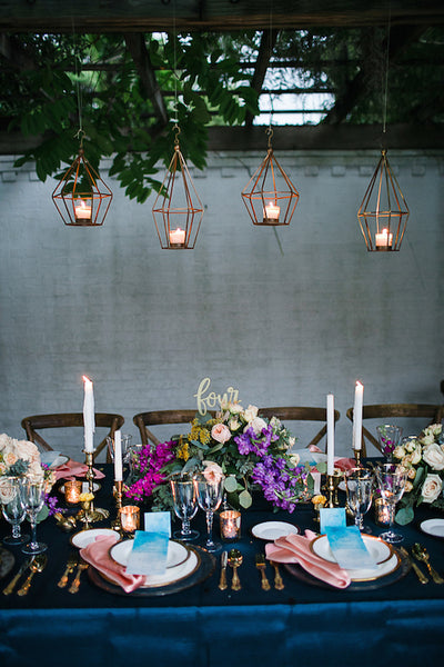 watercolor wedding table decor