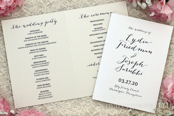 wedding programs