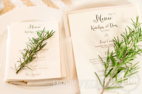 wedding menu