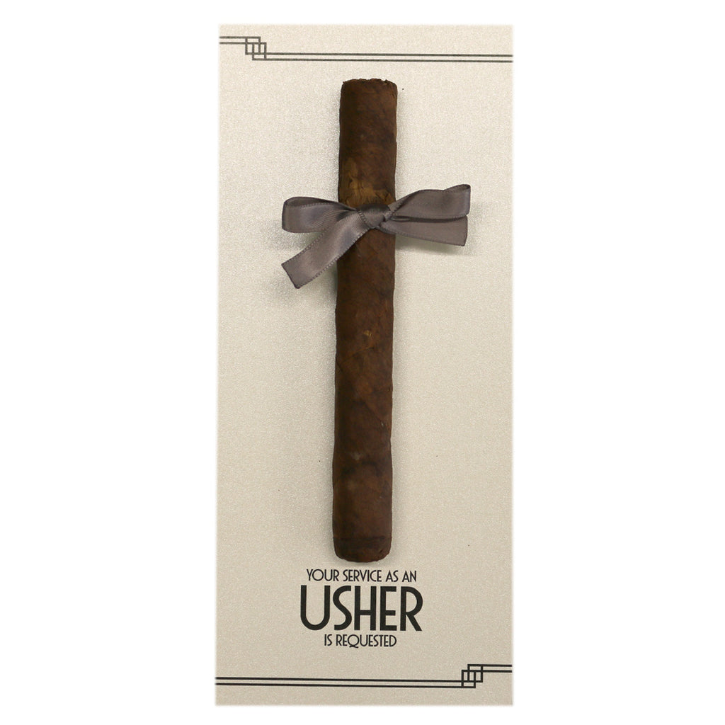 Groomsman Cigar Card | Your Service is Requested | Deco Style — Marrygrams