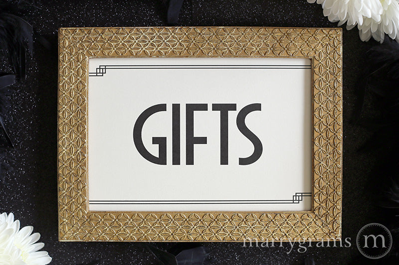 Wedding Sign Gifts Table Sign Deco Style Marrygrams