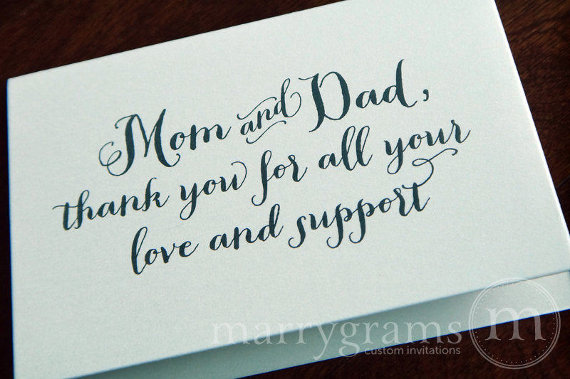 Wedding Day Card Mom And Dad Thank You Card Thick Style Marrygrams