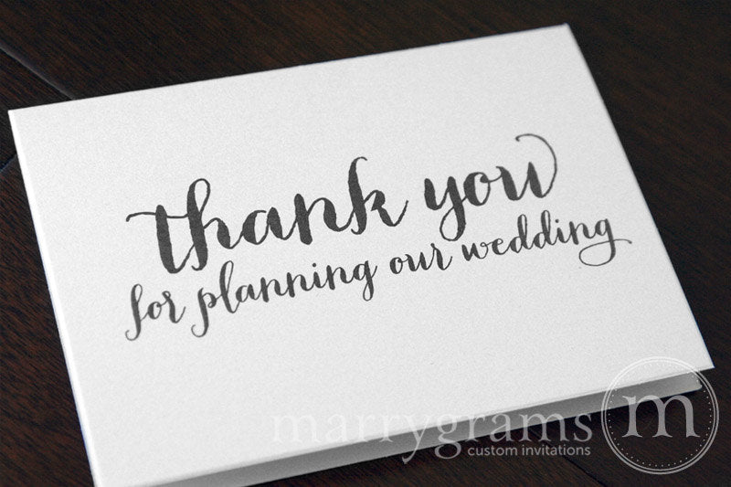 Thank You Card For Wedding Planner Thick Style Marrygrams