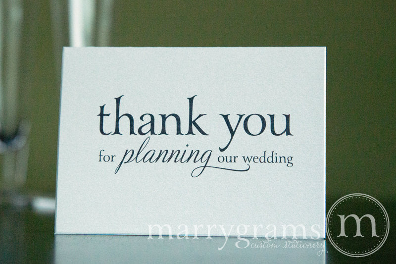 Thank You Card For Wedding Planner Serif Style Marrygrams