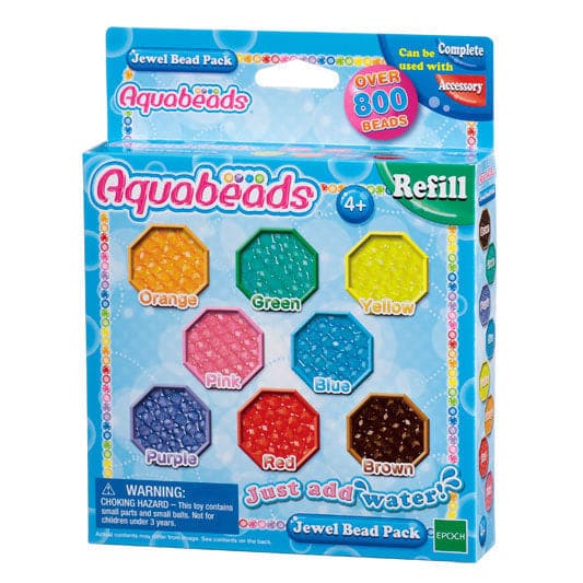 Aquabeads Jewel Bead Pack, Arts & Crafts Bead Refill Kit For Children -  Over 800 Jewel Beads In 8 Colors : Target