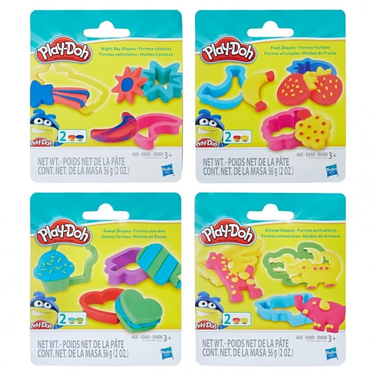 Play-Doh Starter Set 4 Play-Doh Cans & 8 Shaping Accessories 3Yrs & Up By  Hasbro 634871108307