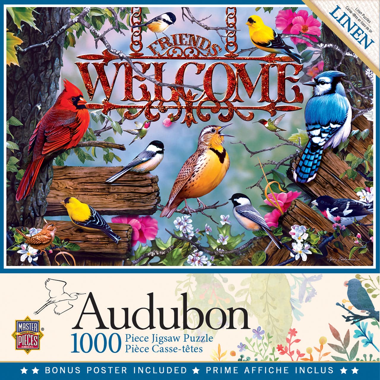MasterPieces-Audubon - Perched - 1000 Piece Puzzle-72021-Legacy Toys