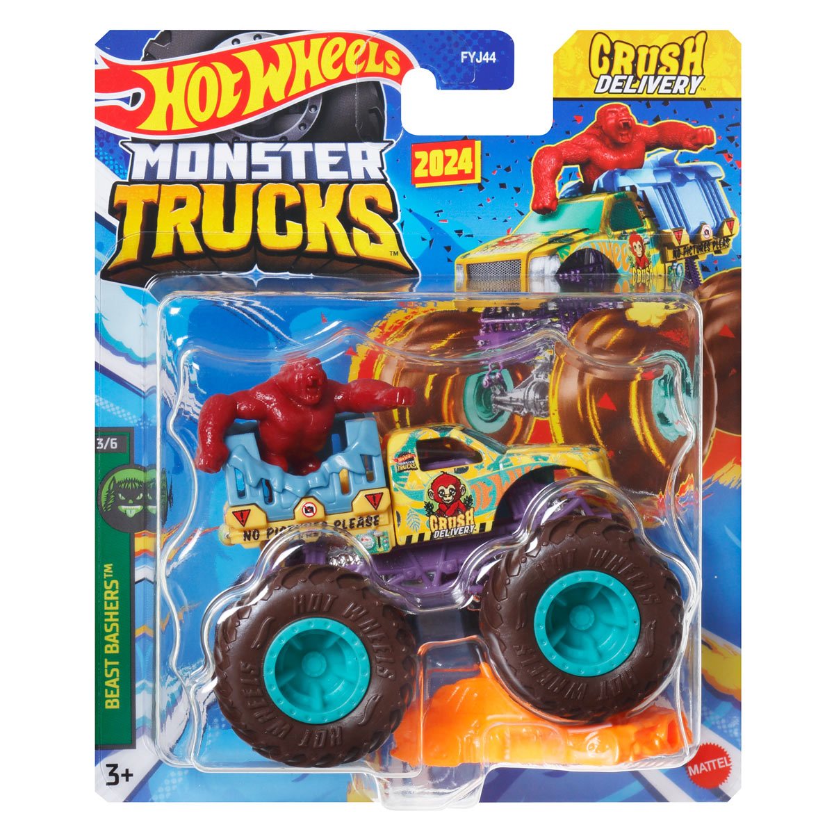MATTEL Pack de 2 Monster Trucks double démolition 1/64ème - Hot