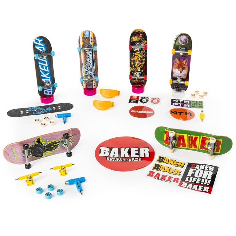 TECH DECK, Ultra DLX Fingerboard 4-Pack, Element Skateboards, Collectible  and Customizable Mini Skateboards, Multicolor