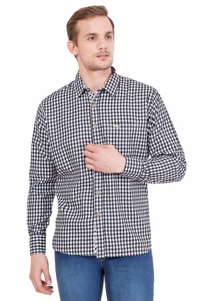 black and white check shirt mens