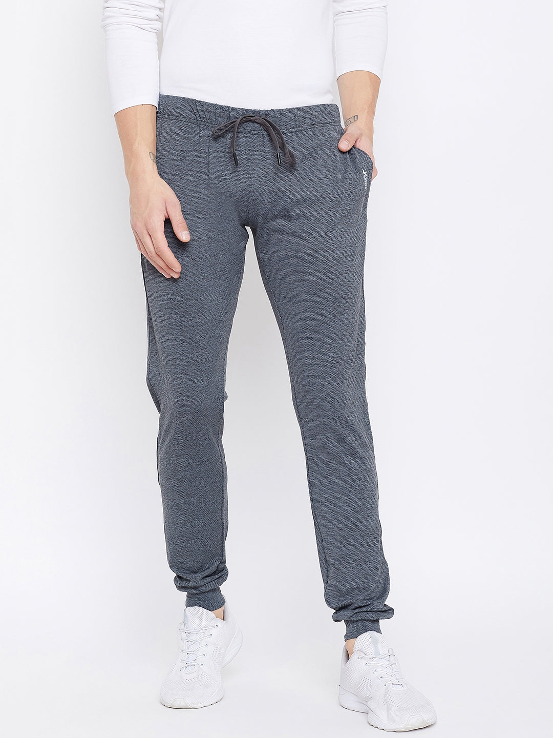 slim fit navy joggers