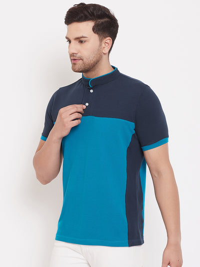 black and blue polo t shirt