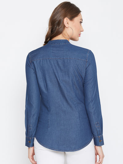 old navy women's denim shirt