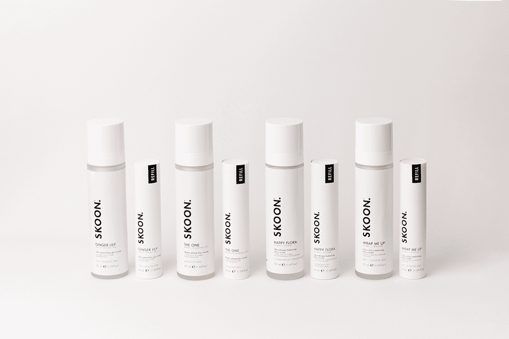 Celebrate SKOON's Sustainable Skincare with Airless Refill Technology