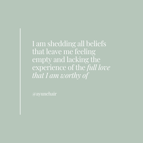 full moon affirmation -  I am shedding all beliefs that leave me feeling empty and lacking the experience of the full love that I am worthy of