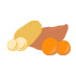 Patate douce et pomme de terre