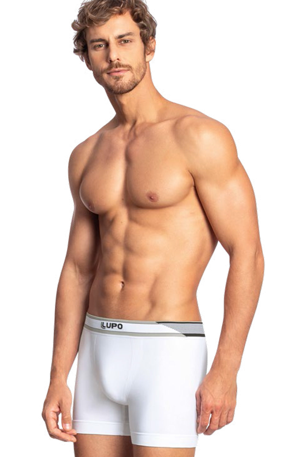 

Microfiber Seamless Ribbed Underwear Boxer Briefs for Men -  Marine