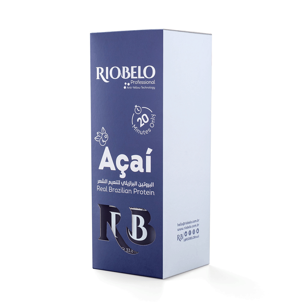 

Step 2 Professional Real Brazilian Hair Protein by RIOBELO - Acai FOR Blond/DYED HAIR - 1L
