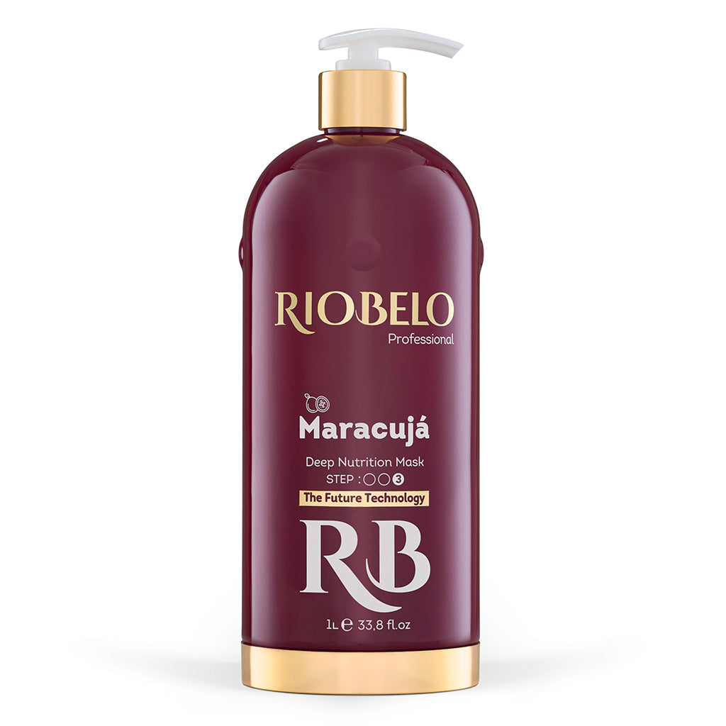 

Step 3 Professional Deep Nutrition Mask by RIOBELO - Maracuja FOR Normal and Curly Hair - 1L
