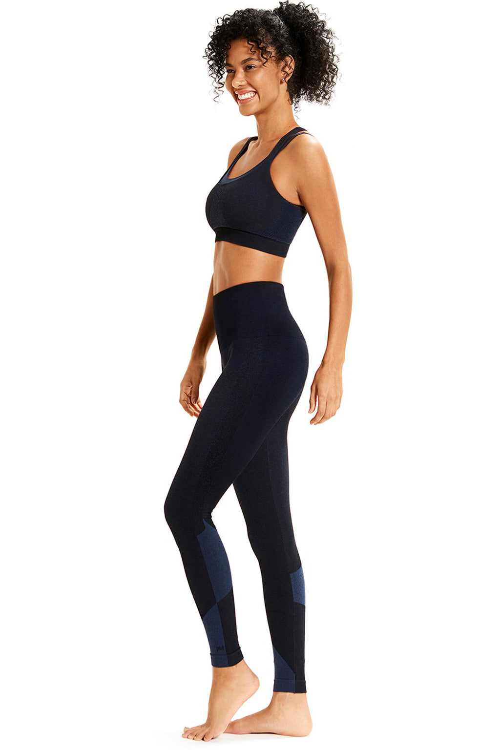 Brazilian BLACK leggings with overskirt detail gym yoga activewear (Small)