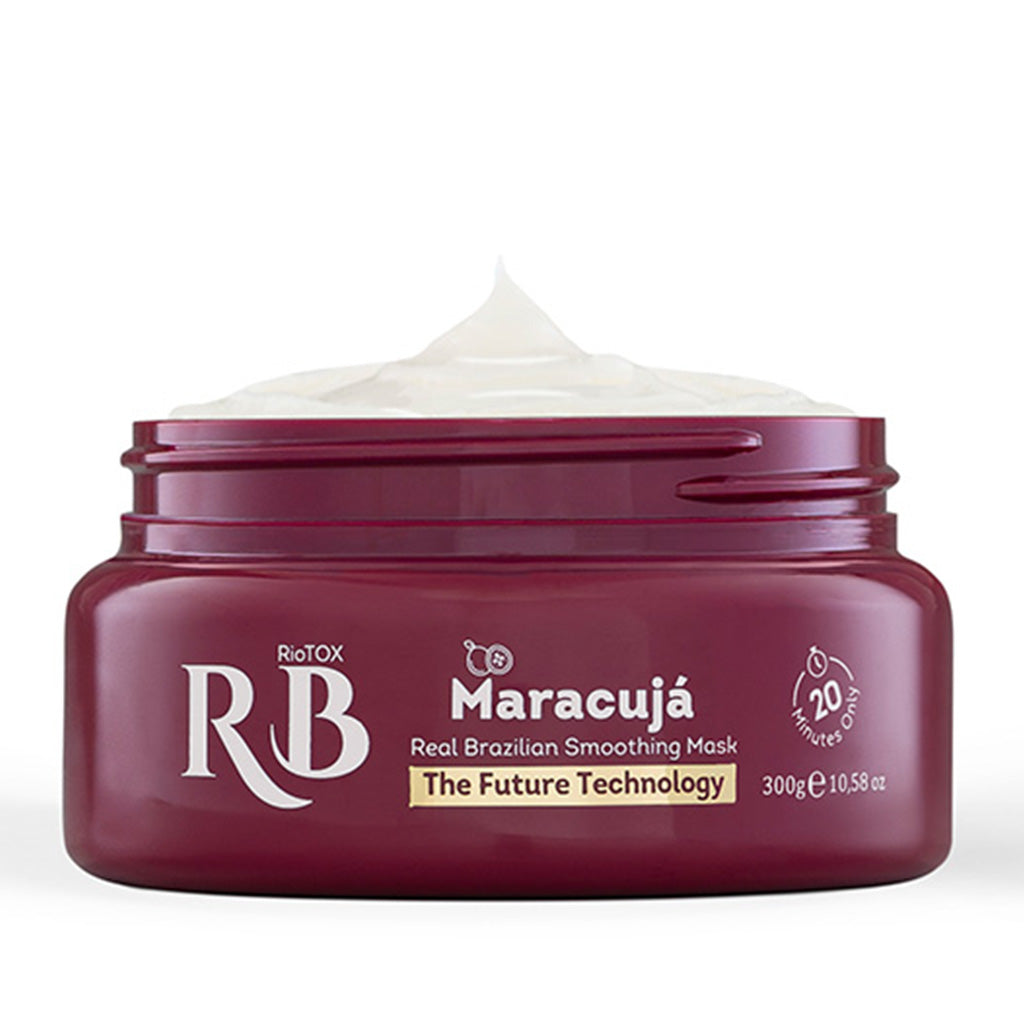 

Hair Botox - RioTox Professional Real Brazilian Smoothing Mask by RIOBELO - Maracuja FOR Normal and Curly Hair - 300g