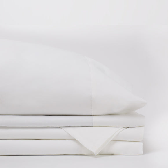 American Made 100% Cool Flow Cotton Sheet Set - Pure White