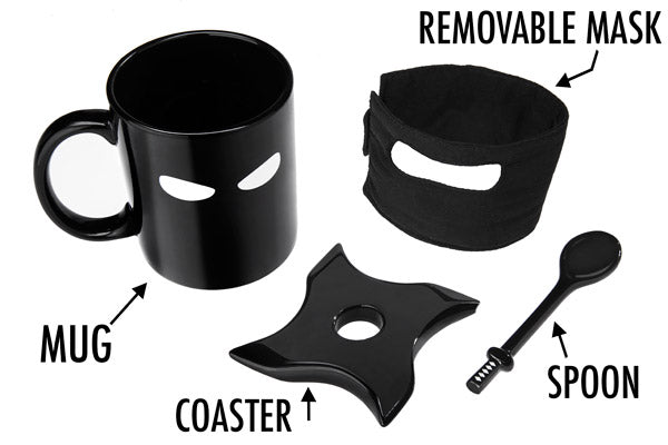 Ninja ceramic Ninja mug, Black Mask, 1 part, creative, Japanese