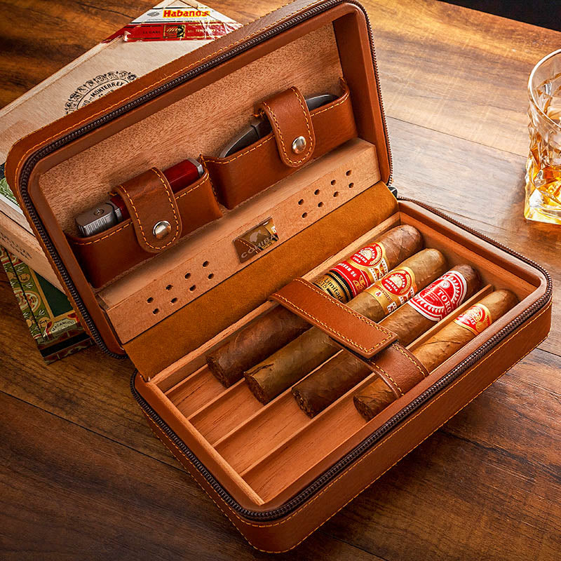 cigar travel case leather