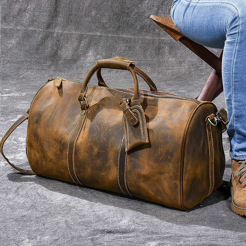 Douglas Genuine Leather Travel Duffle Bag – Yauoso