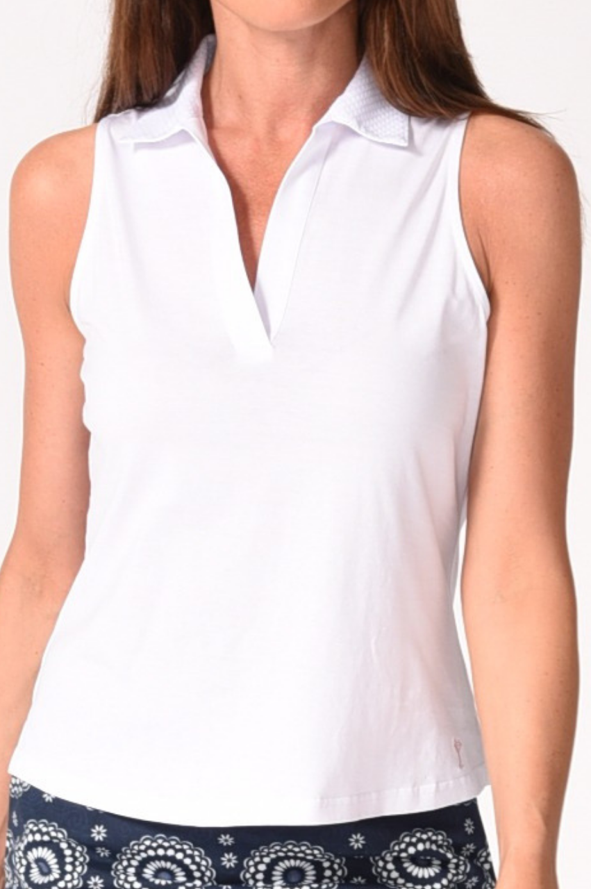 sleeveless cotton polo shirts