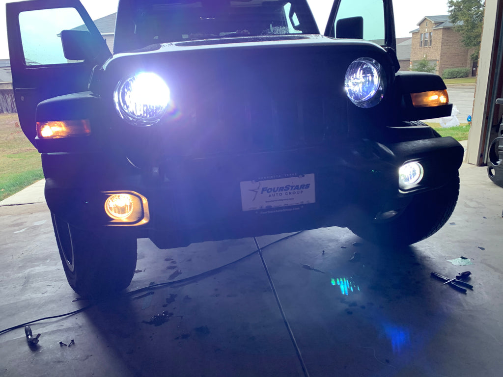 2007 through 2020 Jeep Wrangler Gladiator LED Headlights (High/Low, Fo –  OffroadLEDbars