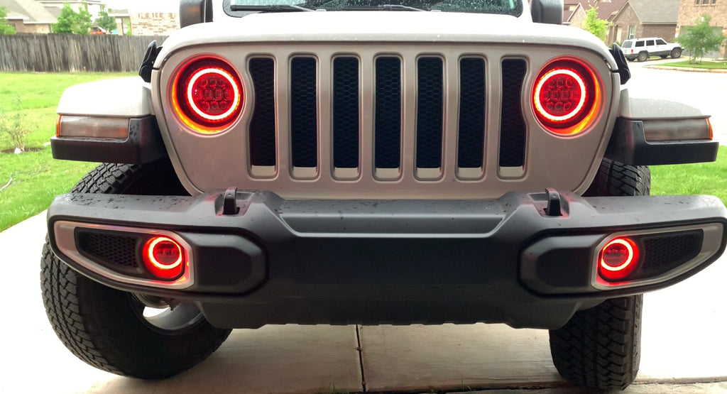 2018 2019 2020 Jeep JL Wrangler RGB HALO LED headlights AND Fog lights –  OffroadLEDbars
