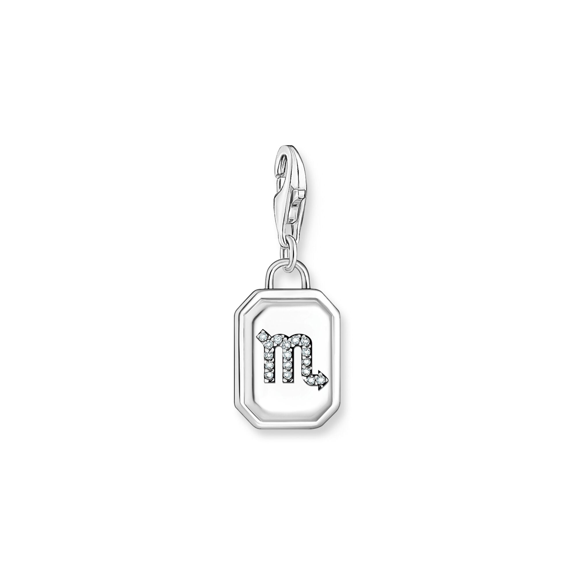 scorpio zodiac sign silver charm pendant sterling silver thomas sabo