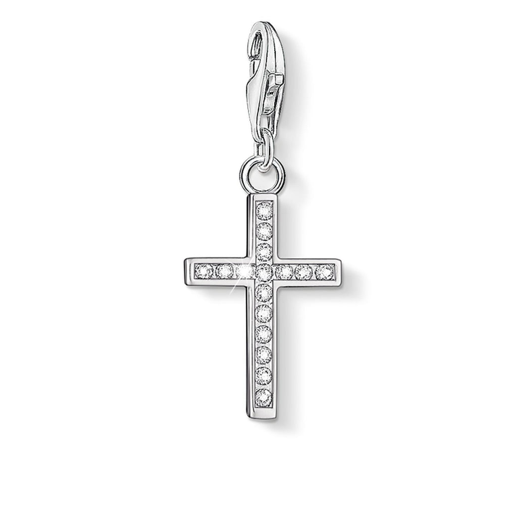 Cross Pendant in Sterling Silver & White Zirconia | Thomas Sabo