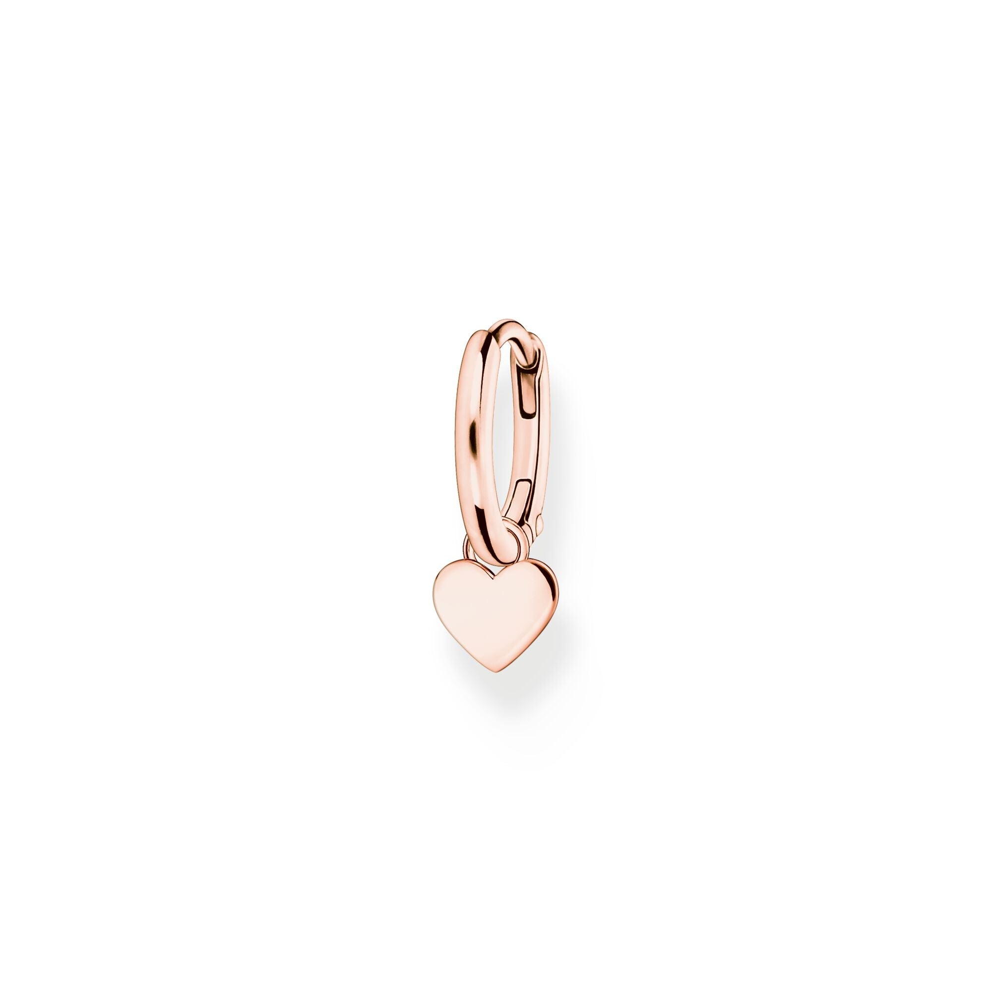 Single Hoop Earring With Heart Pendant Rose Gold Rose Gold Thomas Sabo